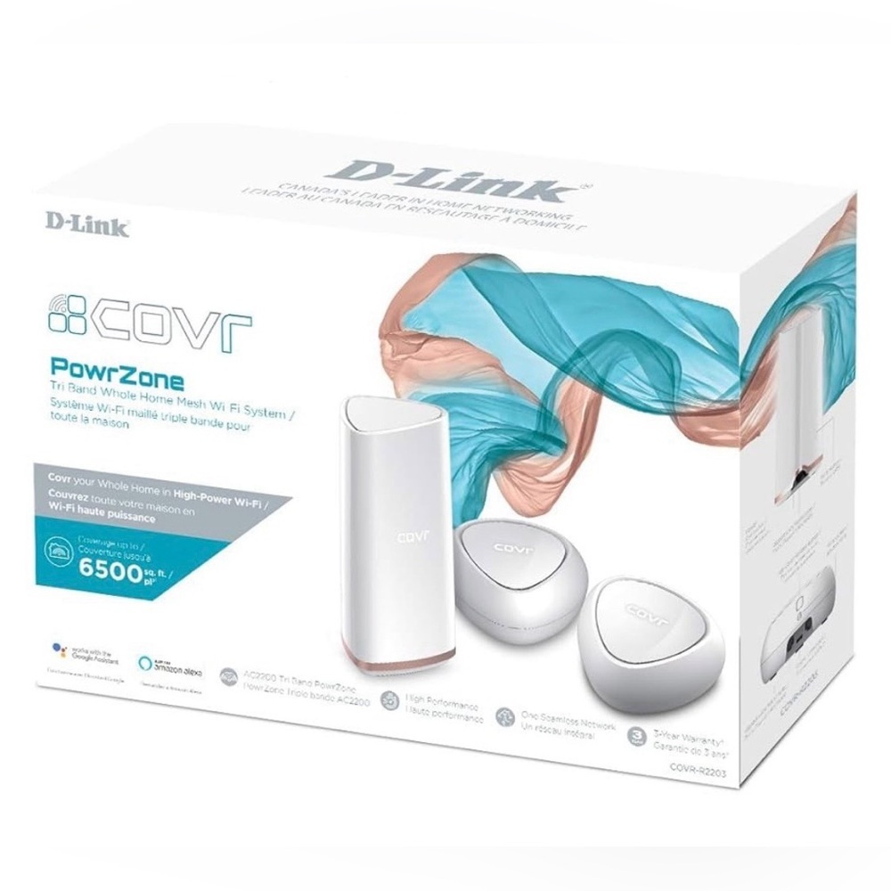 *NEW* D-Link COVR PowrZone Tri-Band Whole Home Mesh High-Power Wi-Fi System